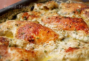 Курица чкмерули по-грузински Курица чкмерули по-грузински